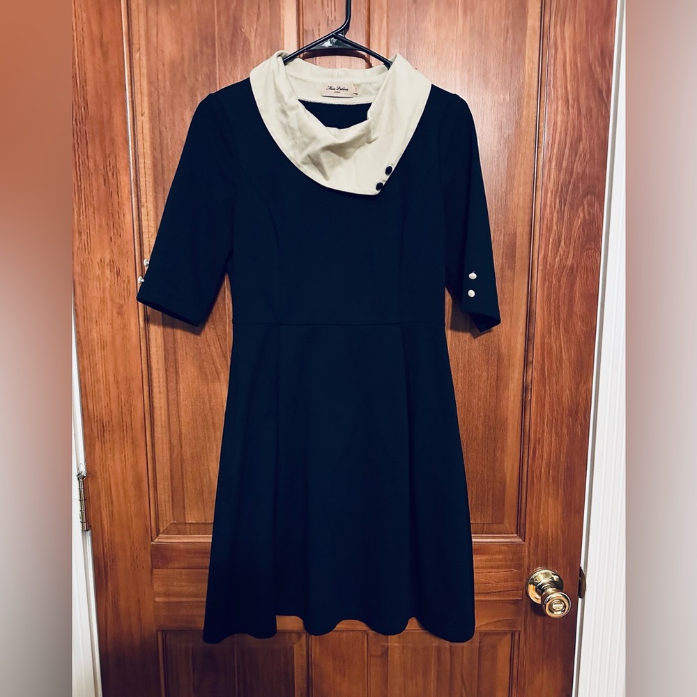 Retro 1940’s Navy Dress